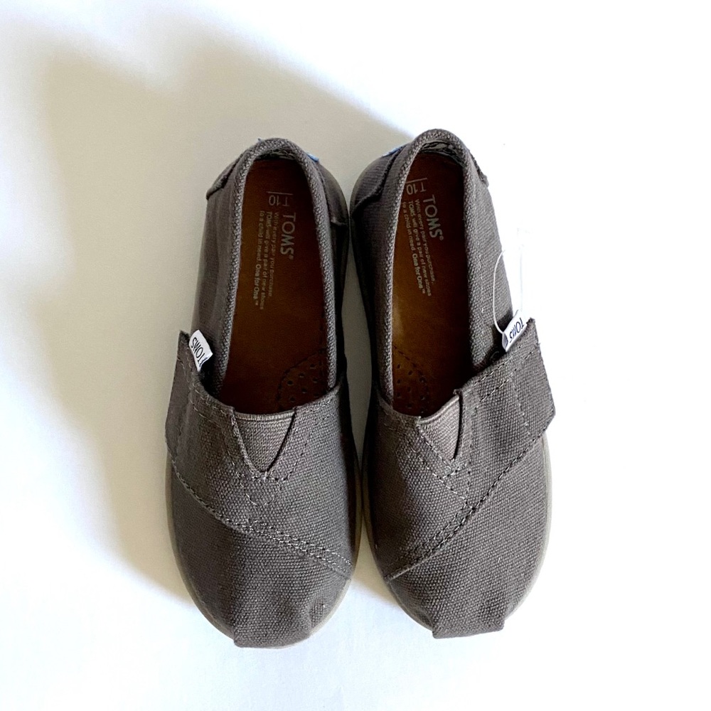 TOMS Classic Ash Grey Canvas toddler 10